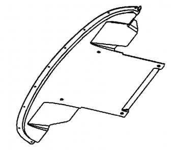 009; 2003 - 2010 Dodge Viper SRT10 Front Belly Pan Extension - 05290136AE