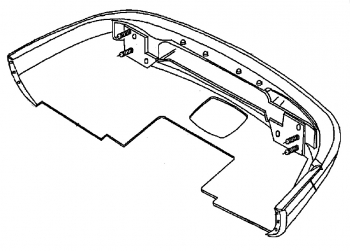 000; 1996 - 2002 Dodge Viper GTS/ACR Rear Lower Fascia - 05014555AA