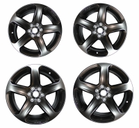 001; 2017 SRT Viper Rattler 5-Spoke Hyper Black Aluminum Wheel SET of FOUR!