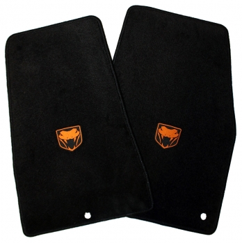 008; 2003 - 2010 Dodge Viper SRT10 Floor Mats w/ Orange Logos - 05030448AA