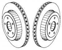 2008 Jeep Grand Cherokee SRT8 Rear Rotor Pair - 05290731AB