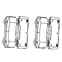 2008 Jeep Grand Cherokee SRT8 Rear Brake Pad Set - 68034993AA