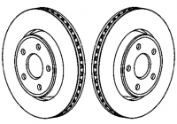 2008 Jeep Grand Cherokee SRT8 Front Rotor Pair - 05290733AB