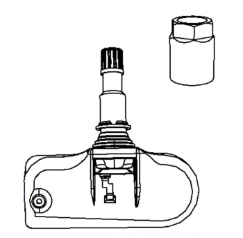 008; 2013 - 2014 SRT Viper TPMS Sensor and Nut - 56029400AE 56053037AB