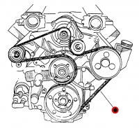 000; 1992 - 1996 Dodge Viper RT/10 WITHOUT A/C Drive Belt - 05245316