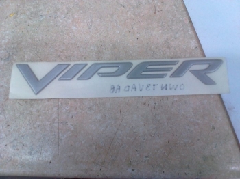 009; 2003 2004 2005 DODGE VIPER "VIPER" EMBLEM/DECAL SILVER 0WN73VADAB