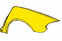 005; 2003 - 2010 Dodge Viper SRT10 Roadster Left Quarter Panel Yellow 4865797AE