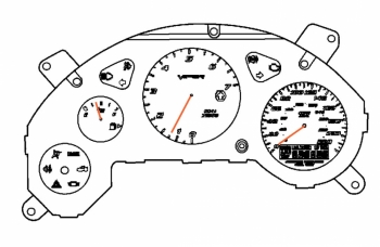 000; 2003-2006 Dodge Viper Instrument Cluster Speedometer Tachometer 04865589AE