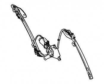 009; 1996 - 2002 Dodge Viper Left Window Regulator - 04763283