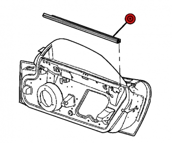 009; 2003 - 2010 Dodge Viper SRT10 Inner Door-Window Weatherstrip Right - 4865578AE