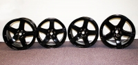 Dodge Viper OEM Black Powdercoat Five Spoke Wheel Set - 5290866AA 5290868AA